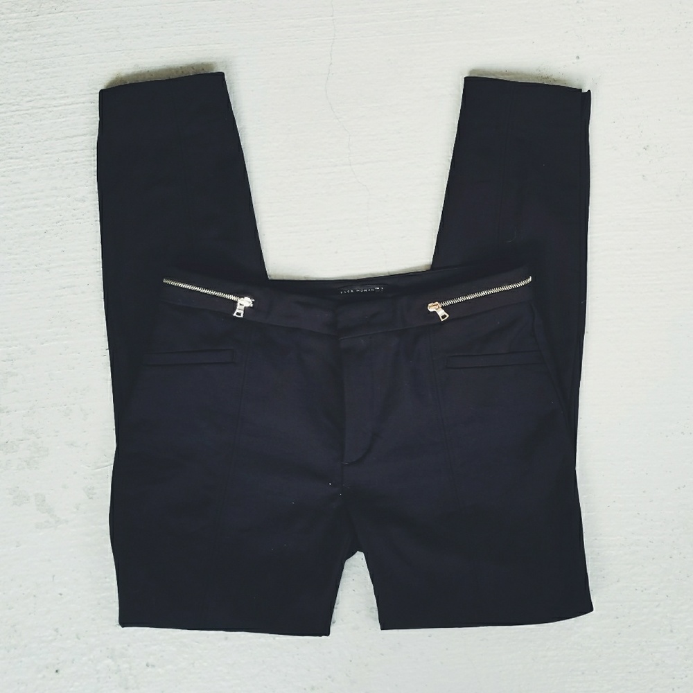 ZARA Black Skinny Cigarette Dress Pants